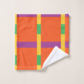 Farbblöcke Badhandtuch Set (Waschlappen)