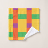 Farbblöcke Badhandtuch Set (Waschlappen)