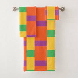 Farbblöcke Badhandtuch Set