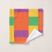 Farbblöcke Badhandtuch Set (Waschlappen)