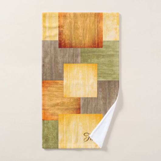 Farbblöcke Badhandtuch Set (Handtuch)