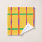 Farbblöcke Badhandtuch Set (Waschlappen)