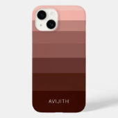Farbblöcke braun, anpassbares Zeichen Case-Mate iPhone Hülle (Rückseite)