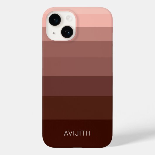 Farbblöcke braun, anpassbares Zeichen Case-Mate iPhone Hülle (Rückseite)