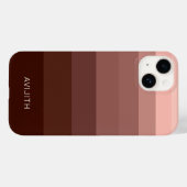 Farbblöcke braun, anpassbares Zeichen Case-Mate iPhone Hülle (Rückseite (Horizontal))