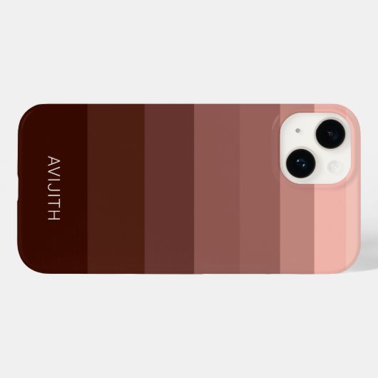 Farbblöcke braun, anpassbares Zeichen Case-Mate iPhone Hülle (Rückseite (Horizontal))