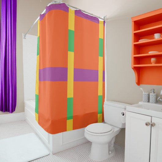 Farbblöcke Duschvorhang