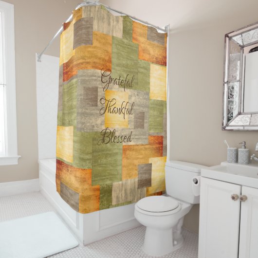 Farbblöcke Duschvorhang (Beispiel)