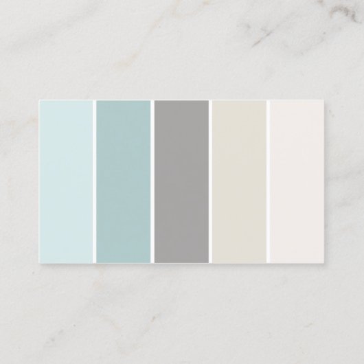 Farbblöcke für die Winter-Blues Visitenkarte (Rückseite)