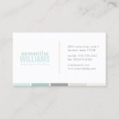 Farbblöcke für die Winter-Blues Visitenkarte (Vorderseite)