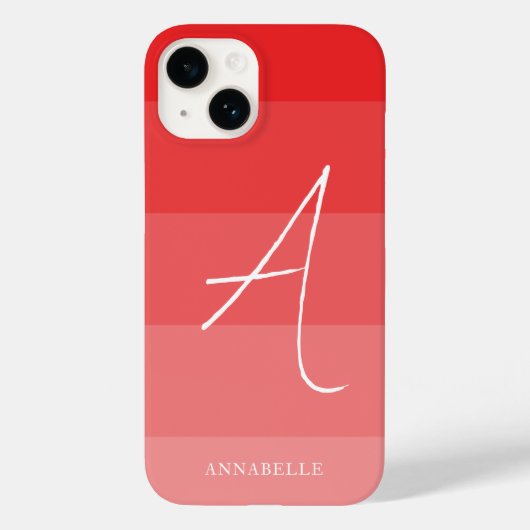 Farbblöcke für Korallenrosa Case-Mate iPhone Hülle (Rückseite)