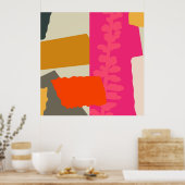 Farbblöcke für moderne künstlerische botanische Si Poster (Küche)