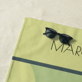 Farbblöcke für Weißberries Mixed Grüntöne Moderne Strandtuch (Beispiel)