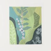 Farbblöcke für Weißberries Mixed Grüntöne Moderne  Wandteppich (Vorderseite)