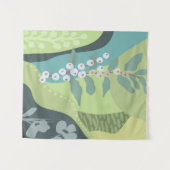 Farbblöcke für Weißberries Mixed Grüntöne Moderne  Wandteppich (Vorderseite (Horizontal))