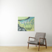 Farbblöcke für Weißberries Mixed Grüntöne Moderne Wandteppich (Beispiel (Horizontal))