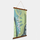 Farbblöcke für Weißberries Mixed Grüntöne Moderne Wandteppich Mit Holzrahmen (Gewinkelt)