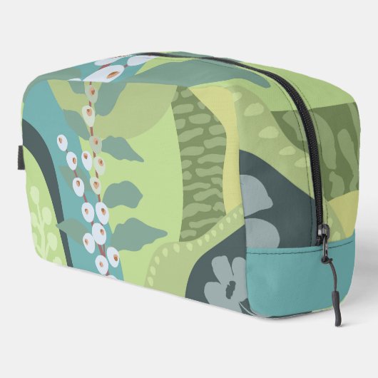 Farbblöcke für Weißberries Mixed Grüntöne Moderne Waschbeutel (Rechte Ecke)