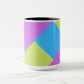 Farbblöcke grün Lila blau Tasse (Zentrum)