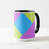 Farbblöcke grün Lila blau Tasse (VorderseiteRechts)