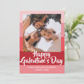 Farbblöcke Herzglückspalette Galentinstag Feiertagskarte (Stehend Vorderseite)