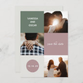 Farbblöcke Hochzeit Save The Date (Vorne/Hinten)