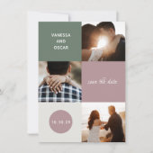 Farbblöcke Hochzeit Save The Date (Vorderseite)