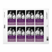 Farbblöcke Hochzeitsweinetiketten (Lila) (Vorne)