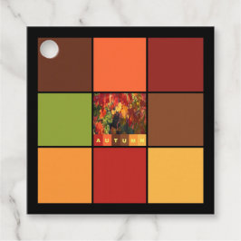 Farbblöcke im Herbst Geschenkanhänger