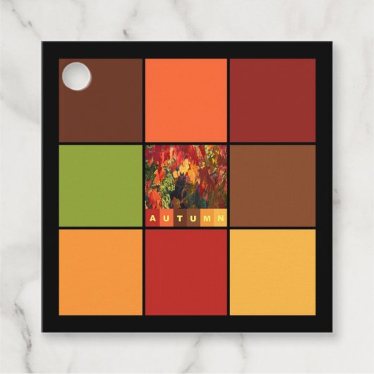 Farbblöcke im Herbst Geschenkanhänger (Vorderseite)