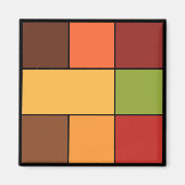 Farbblöcke im Herbst Magnet (Vorne)