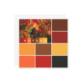 Farbblöcke im Herbst Mitteilungskarte (Vorderseite/Rückseite Beispiel)