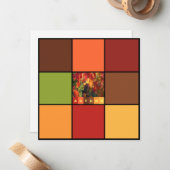 Farbblöcke im Herbst Mitteilungskarte (Vorderseite/Rückseite Beispiel)