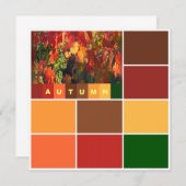 Farbblöcke im Herbst Mitteilungskarte (Vorne/Hinten)
