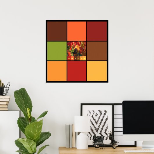 Farbblöcke im Herbst Poster (Heimbüro)