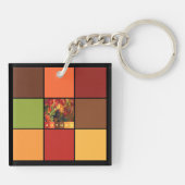 Farbblöcke im Herbst Schlüsselanhänger (Rückseite)