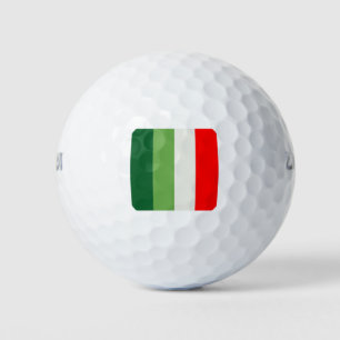 Farbblöcke in Grün, Sternweiß und Rot Golfball