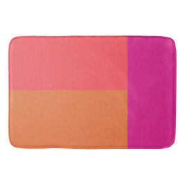 Farbblöcke in heiß rosa und orange badematte