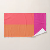 Farbblöcke in heiß rosa und orange badhandtuch set (Handtuch)
