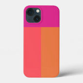 Farbblöcke in heiß rosa und orange Case-Mate iPhone hülle (Rückseite)