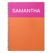 Farbblöcke in heiß rosa und orange notizblock (Vorderseite)