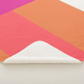 Farbblöcke in heiß rosa und orange sherpadecke (3/4)