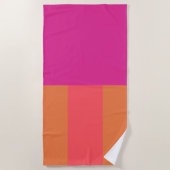 Farbblöcke in heiß rosa und orange strandtuch (Vorderseite)