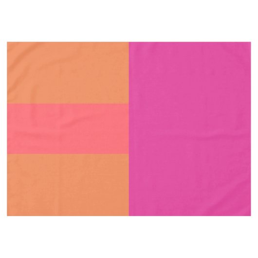 Farbblöcke in heiß rosa und orange tischdecke (Vorderseite (Horizontal))