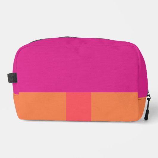 Farbblöcke in heiß rosa und orange waschbeutel (Vorderseite)
