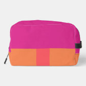 Farbblöcke in heiß rosa und orange waschbeutel (Rückseite)