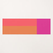 Farbblöcke in heiß rosa und orange yogamatte (Vorderseite (Horizontal))