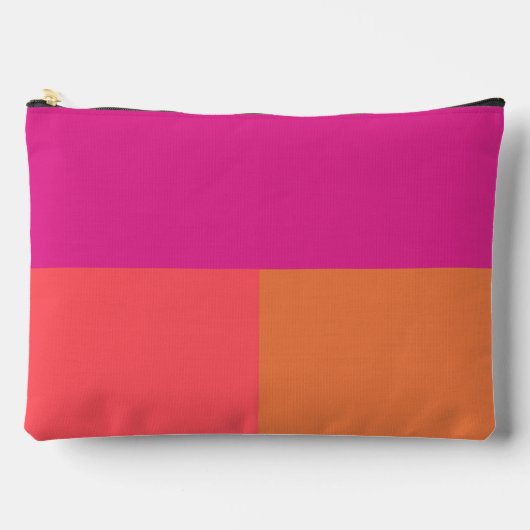 Farbblöcke in heiß rosa und orange zubehörtasche (Vorderseite)