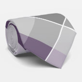 Farbblöcke kariert lila grau krawatte (Gerollt)