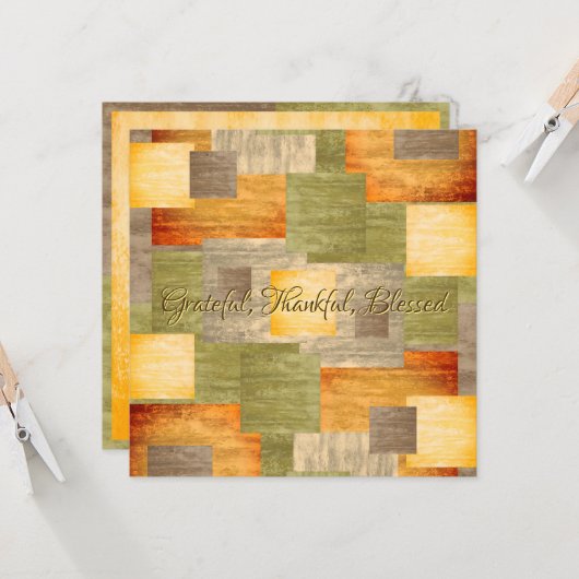 Farbblöcke Karte (Vorderseite/Rückseite Beispiel)